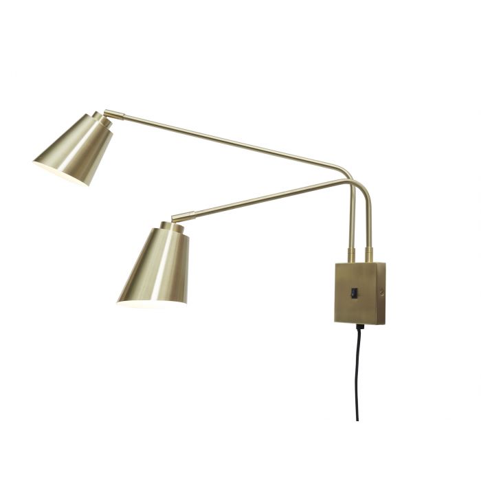 Wandlamp bremen 2-arm, goud S-MODEL