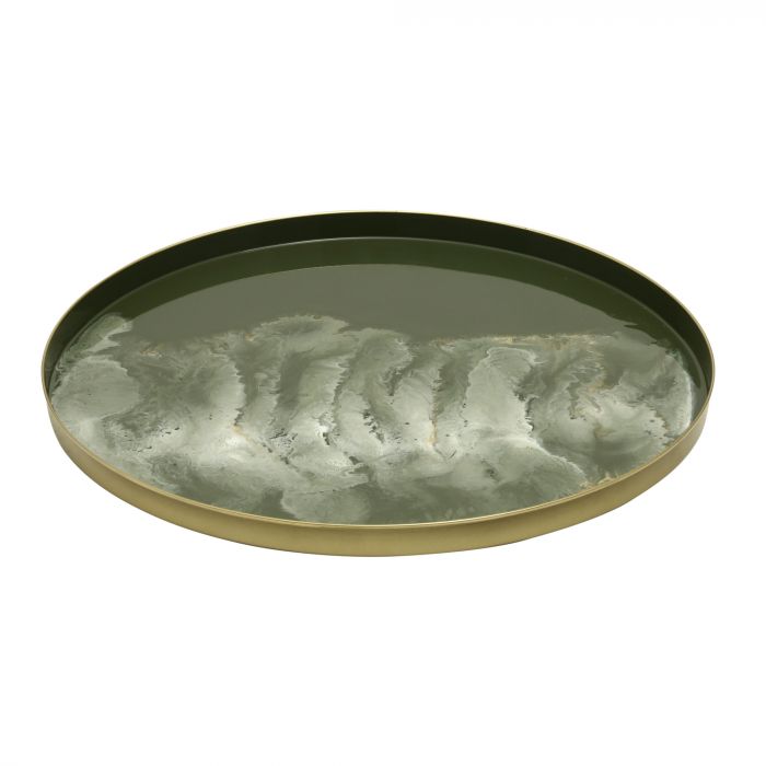 Roch Green iron round bowl L