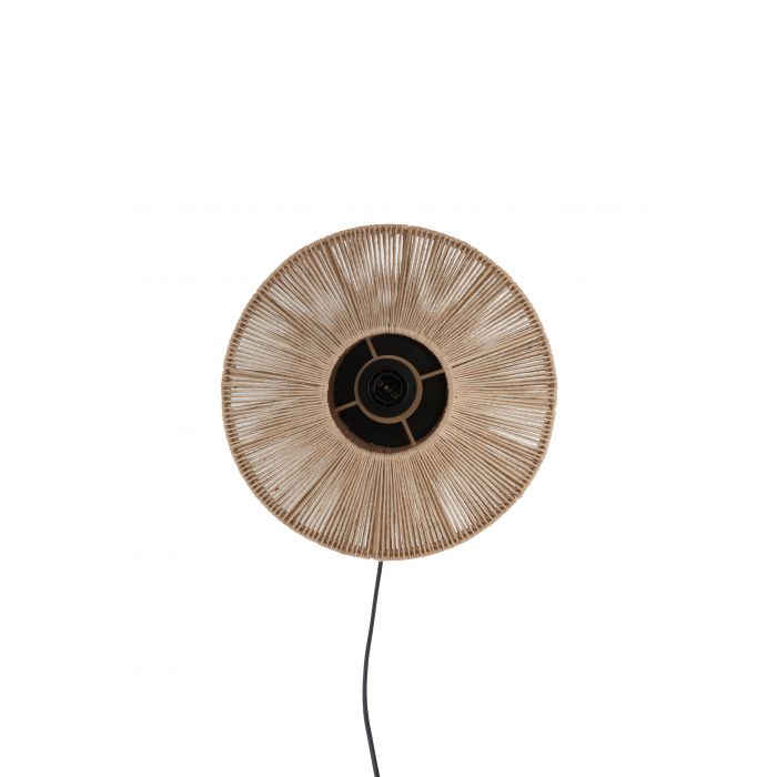 Wandlamp Ã˜31x31 cm LYRA naturel+mat zwart