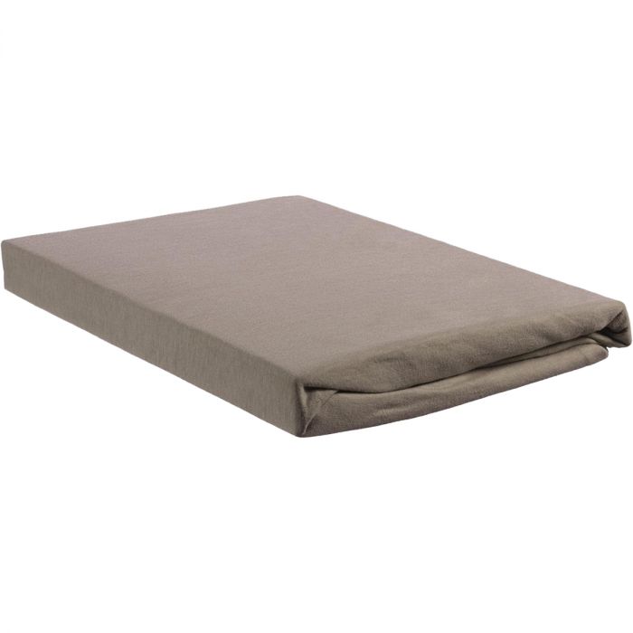 Hoeslaken Jersey Topper Taupe 80/90x200/210